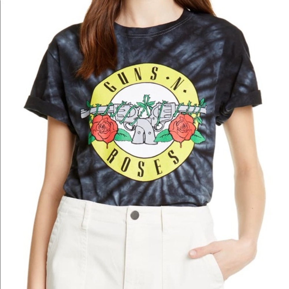 Alice + Olivia Guns n Roses Graphic Band Tee